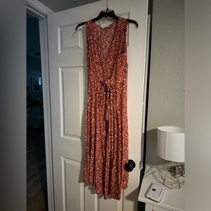 Cupshe Orange Ditzy Floral Coverup